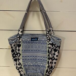 Kavu Blue and Black Adler tote bag